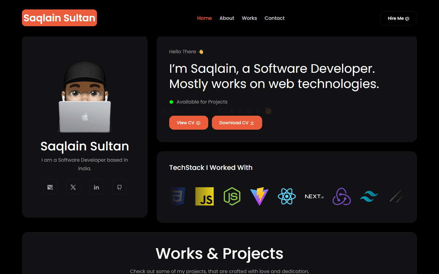X-Style Developer Portfolio